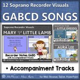 Recorder Music and Songs Interactive Visuals {Notes GABCD} Bundle