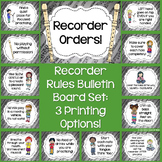 Recorder Orders Recorder Rules Posters in Color, B/W, and 