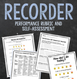 Recorder Performance Rubric and Student Self-Assessment