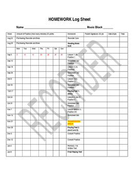 teachers homework recorder