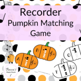 Recorder Pumpkin Matching Game for Fall Music Centers