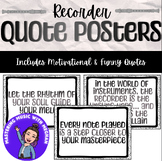 Recorder Quote Posters - Music Aesthetic