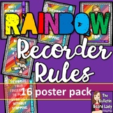 Recorder Rules -16 rainbow posters