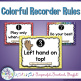 Recorder Rules Colorful