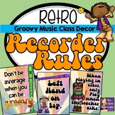 Recorder Rules Posters Retro Groovy Theme