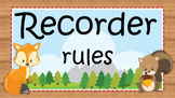 Recorder Rules Woodland Animal Theme