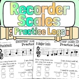 Recorder Scales Practice Logs Worksheets