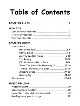 Preview of Recorder Songbook