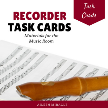 Preview of Recorder Task Cards