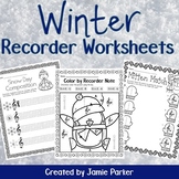 Recorder Worksheets {Winter}
