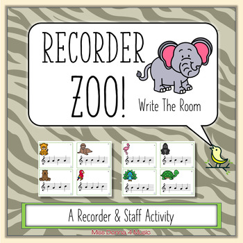 Preview of Recorder Zoo-Write the Room