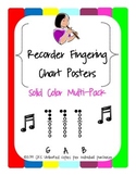 Recorder fingering chart {solid color multi-pack]