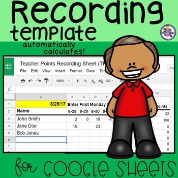 Preview of Recording Sheet Template for Google Sheets