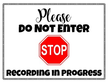 recording sign