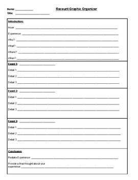 Recount Graphic Organizer - Simple to follow by Joe Turner | TpT