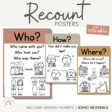 Recount Posters | Boho Color Palette | Neutral Classroom Decor