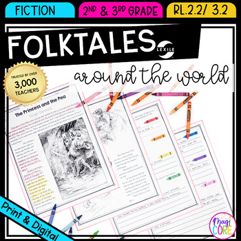 Preview of Retell Stories: Folktales Fairytales RL.2.2 RL.3.2 Reading Passages Worksheets