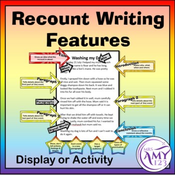 writing recount teaching resources teachers pay teachers