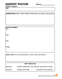 Recount Writing GRAPHIC ORGANIZER for Gr. 4-8 (PDF & WORD)