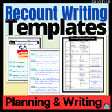 Recount Writing Templates - Sentence Starters & Planning G