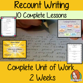 Preview of Recount Writing Unit