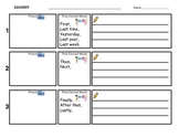 Recount Writing graphic organizer for primary