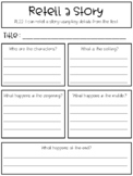 Recount a Story Graphic Organizer and Writing Response / R