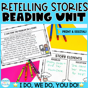 Preview of Recount & Retell Stories | Digital & Print | Retelling Graphic Organizers