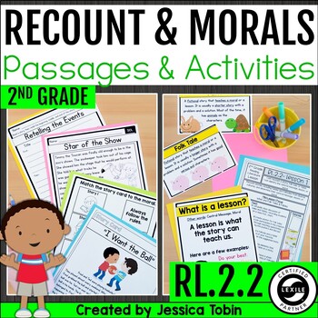 Preview of Recount 2nd Grade Reading Comprehension Passages & Questions, Fables Folktales