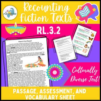 Preview of Recounting Retelling Passage Assessment Vocabulary Sheet Culturally Diverse Text