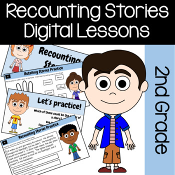 Preview of Recounting Stories Key Details Reading 2nd Grade Google Slides | Guided Reading 