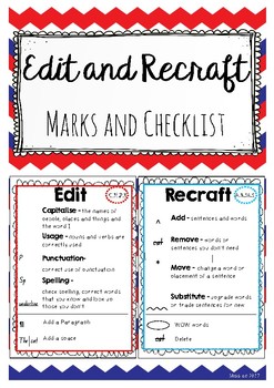 Preview of Recraft and Edit Checklist and Marks Cards