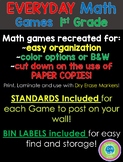 Recreated Everyday Math Games 1st Grade-30+ Games!
