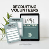 Recruiting Volunteers Bundle | Worksheet, Strategize, Orga