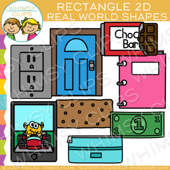 Preview of Rectangle Real Life Objects 2D Shapes Clip Art