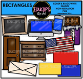 Rectangle Shapes Clip Art Bundle {Educlips Clipart}