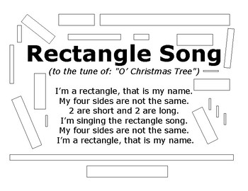 Preview of Rectangle Song with Outlined Rectangles to Color In