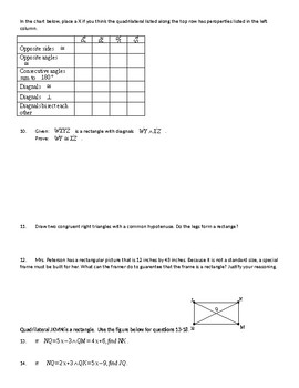 Rhombi And Squares Worksheet Answers