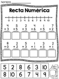 Rectas Numéricas (Math in Spanish Number Lines Worksheets)