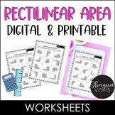 Rectilinear Area Worksheets | Digital Area Worksheets