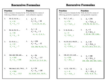 Recursive Formulas Foldable for Study and Homework by Math Equals Fun
