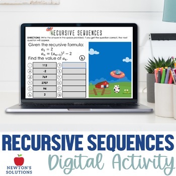 Preview of Recursive Sequences Digital Activity