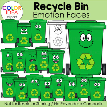 Preview of Recycle Bin Emotion Faces