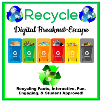 Preview of Recycle Digital Breakout Escape Room Digital Distance Learning
