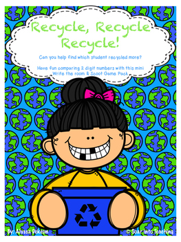 Preview of Recycle, Recycle, Recycle! {Comparing 2 digit numbers}