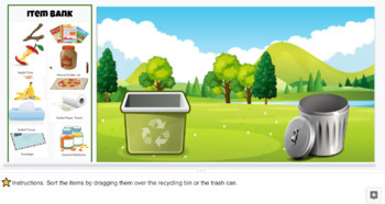 Preview of Recycle Sort - Interactive Google Slide for Distance Learning