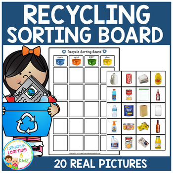 Preview of Recycling Sorting Board Earth Day