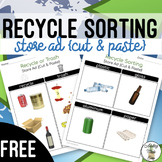 Recycle Sorting - Store Ad {Cut & Paste} Worksheets