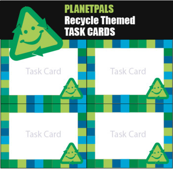 Preview of Earth Day Recycle Task Boom Cards Lesson Blank Editable Recycles Day Everyday