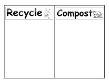 Preview of Recycle and Compost Sorting Worksheet